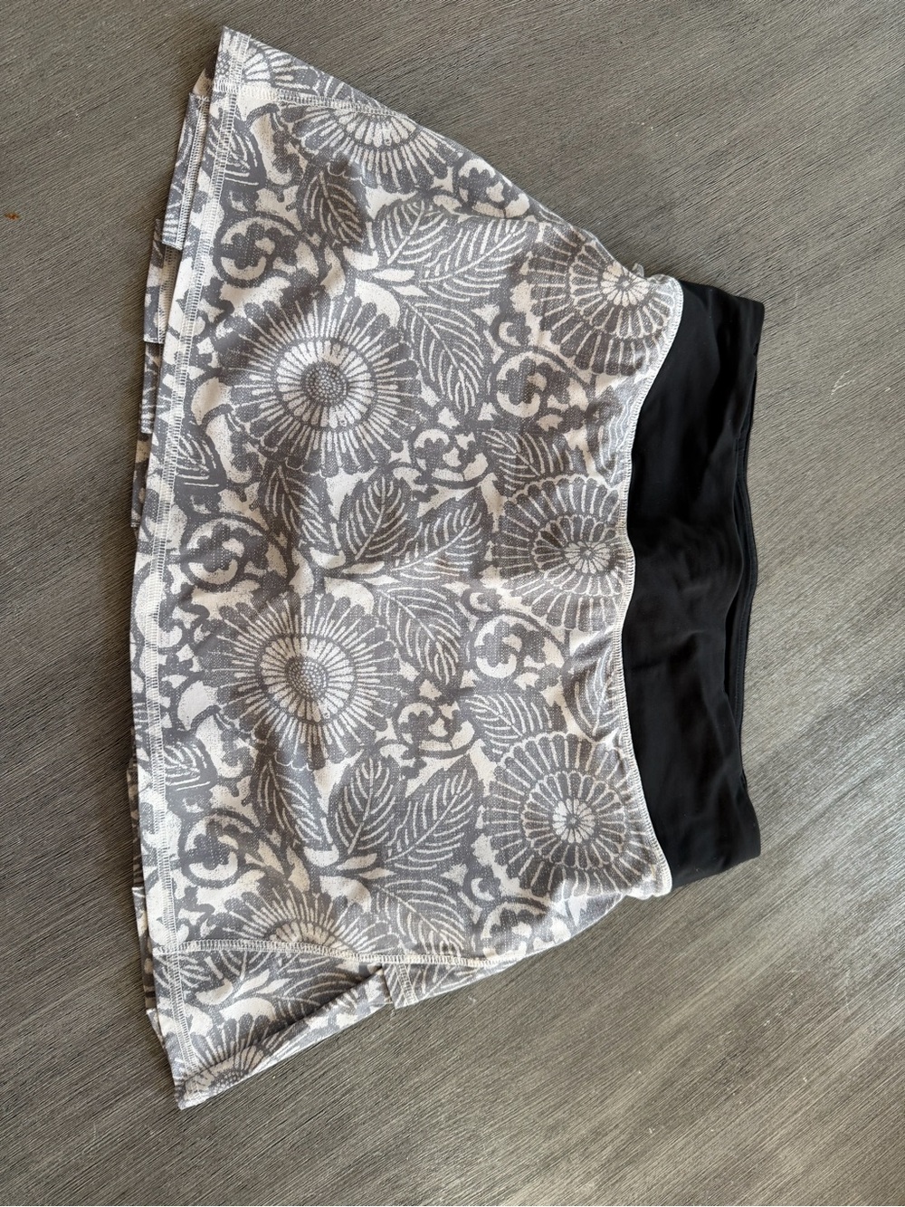 lululemon athletica Black Waist Floral Tennis Skirt